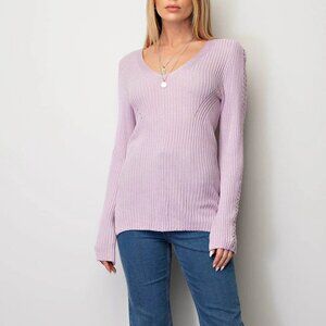 NWT Lavender V-neck Sweater